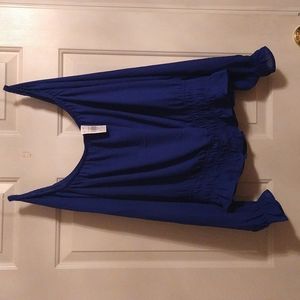 Beautiful royal blue women's plus size blouse size 3X